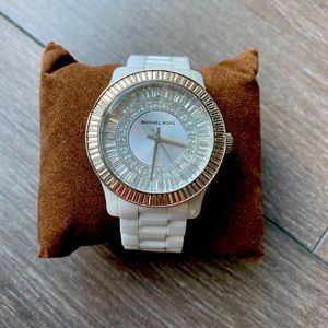 Michael Kors Watch with Ceramic Bracelet and Swarovski Crystals